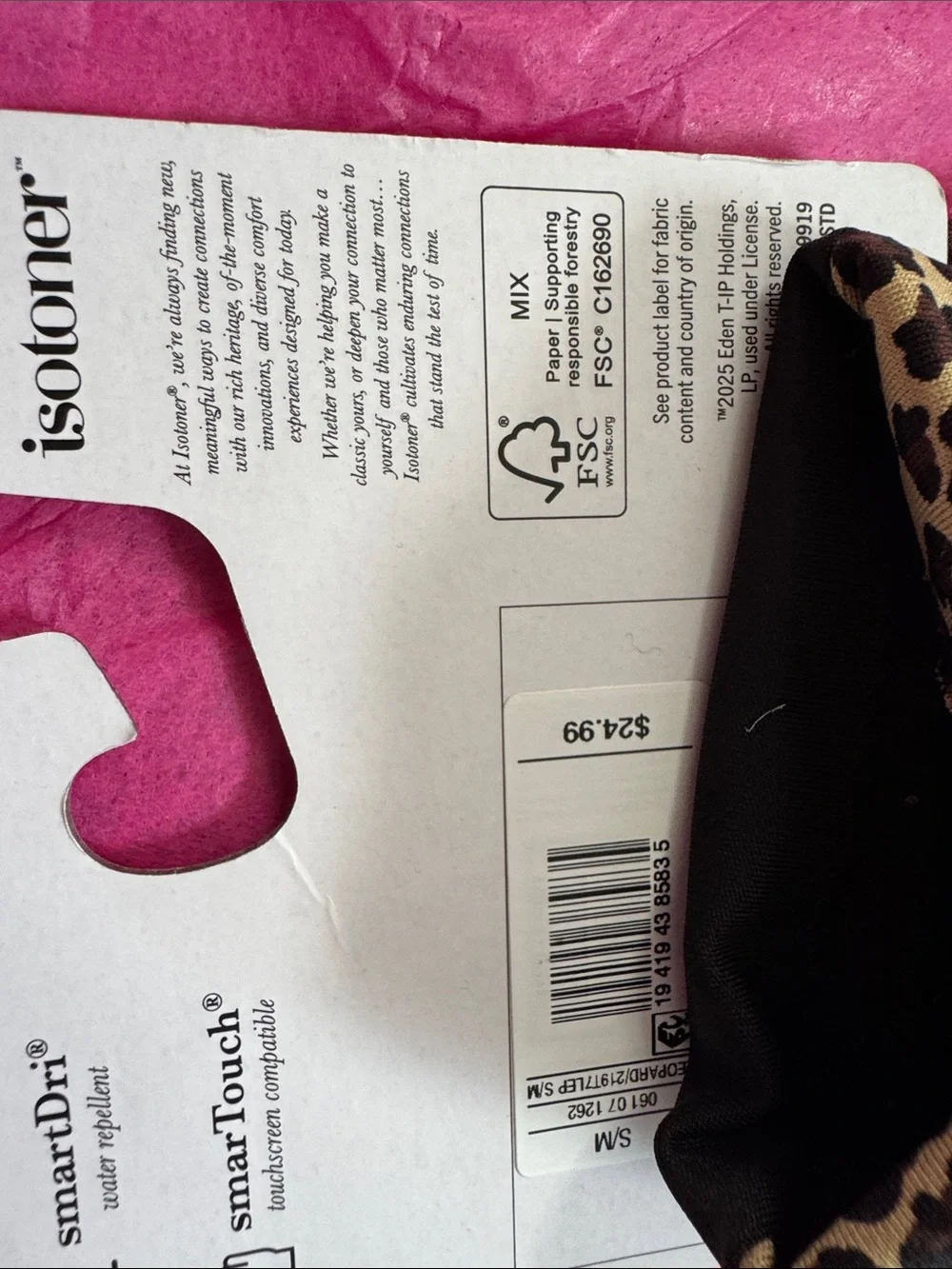 isotoner Leopard Print and Brown Tech Gloves - Leopard & Brown - Picture 6 of 9